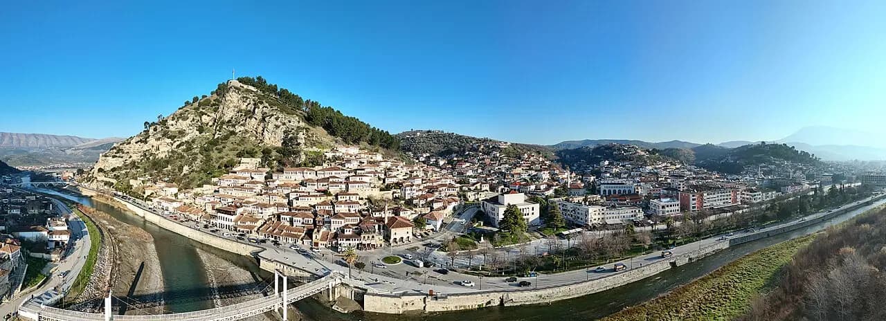 Aerial view of Berat - Panorama