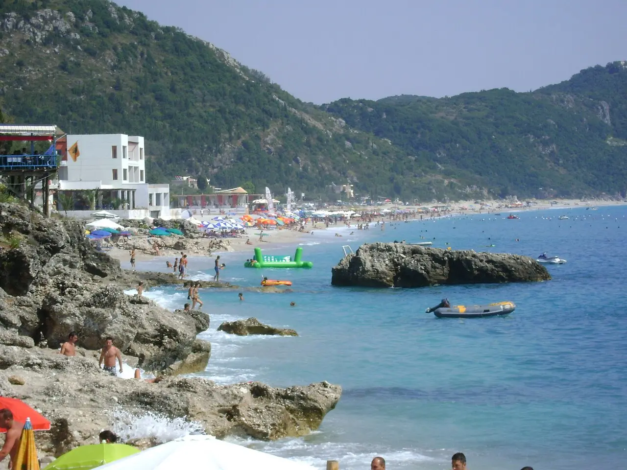 The beach of Dhërmi, Albania