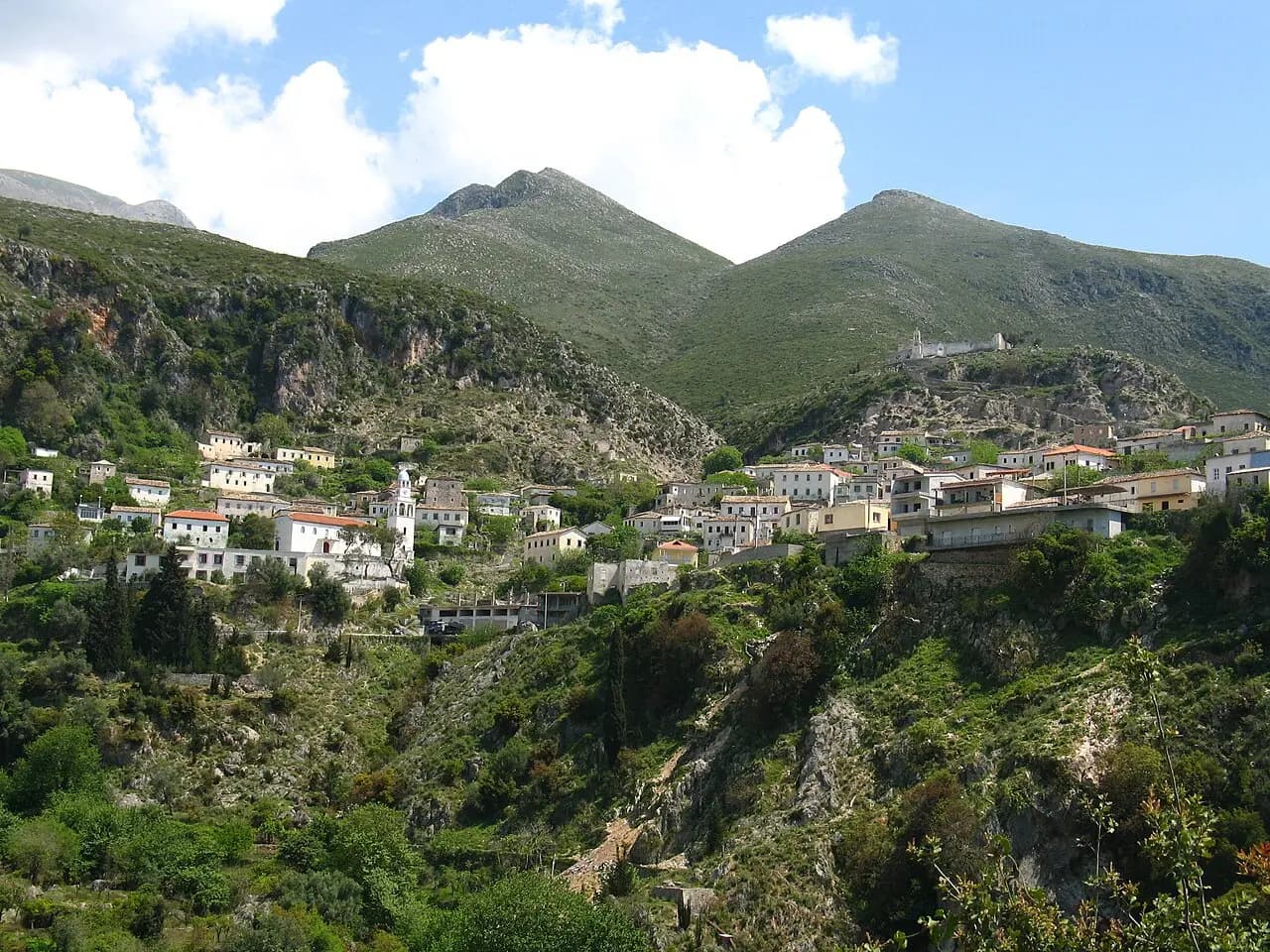 The village of Dhërmi, Albania