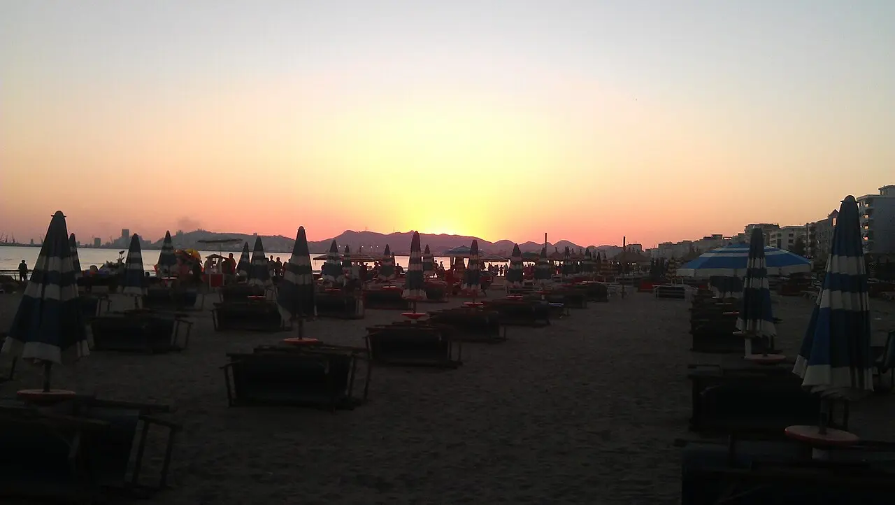 Sunset in Durrës, Albania