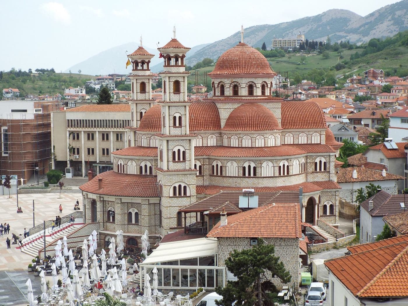 Picture from above from the city of Korçë