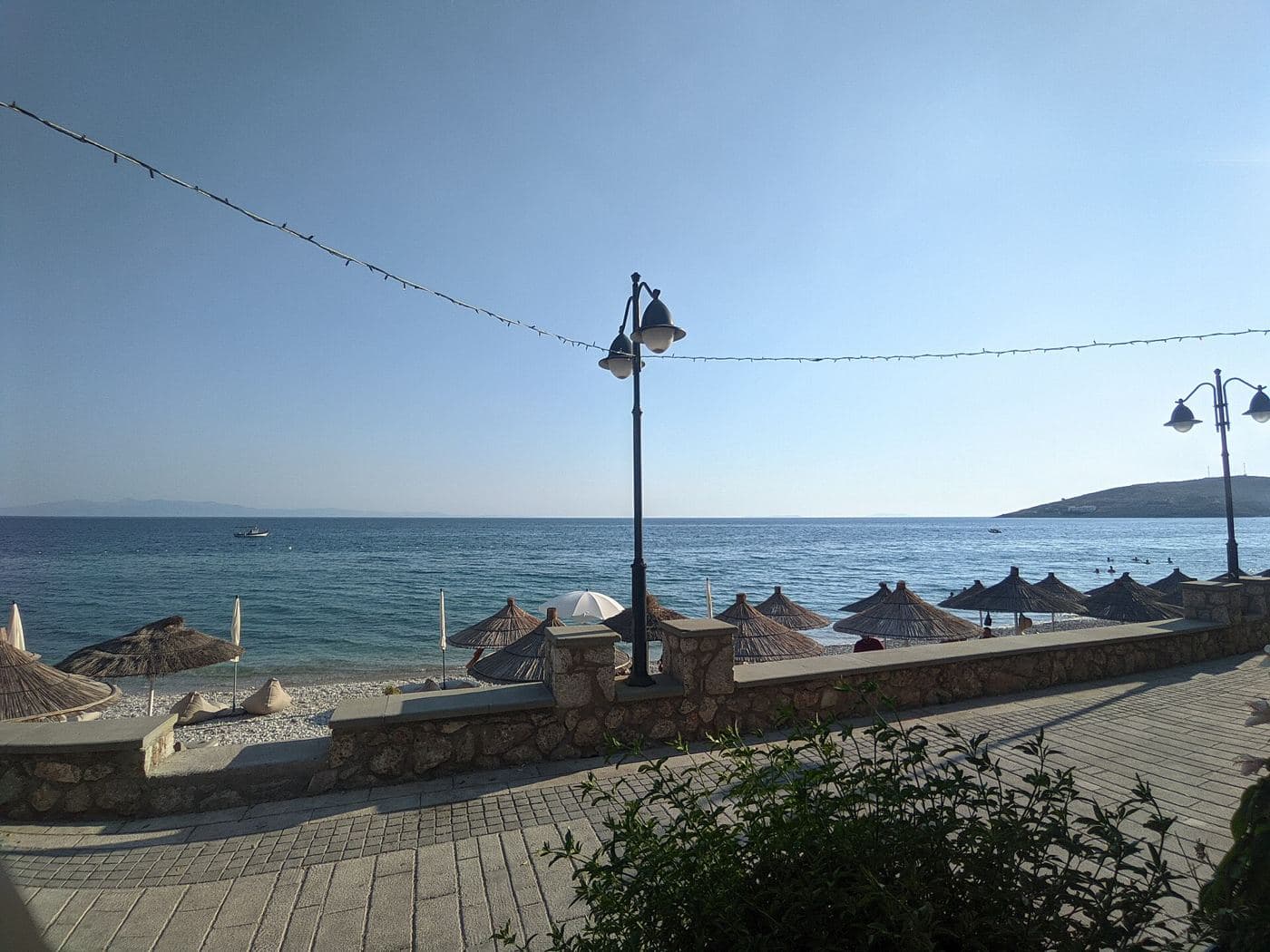 Qeparo village beach in the Ionian sea