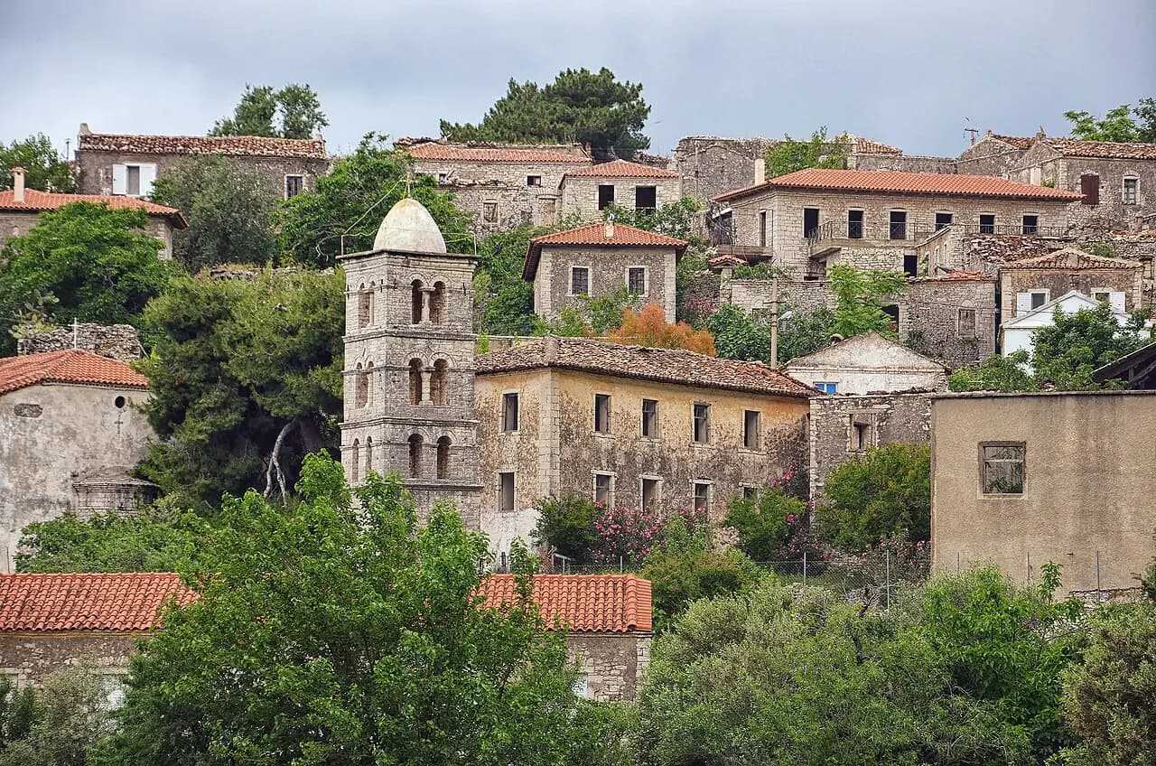 View on Qeparo i Sipërm, Himarë, Albania