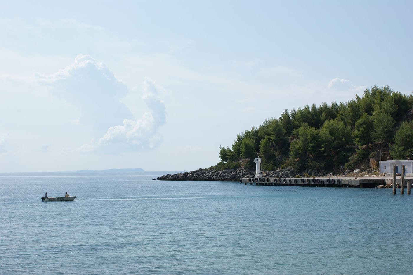 The port of Himara, Albania on a quiet day in September 2008