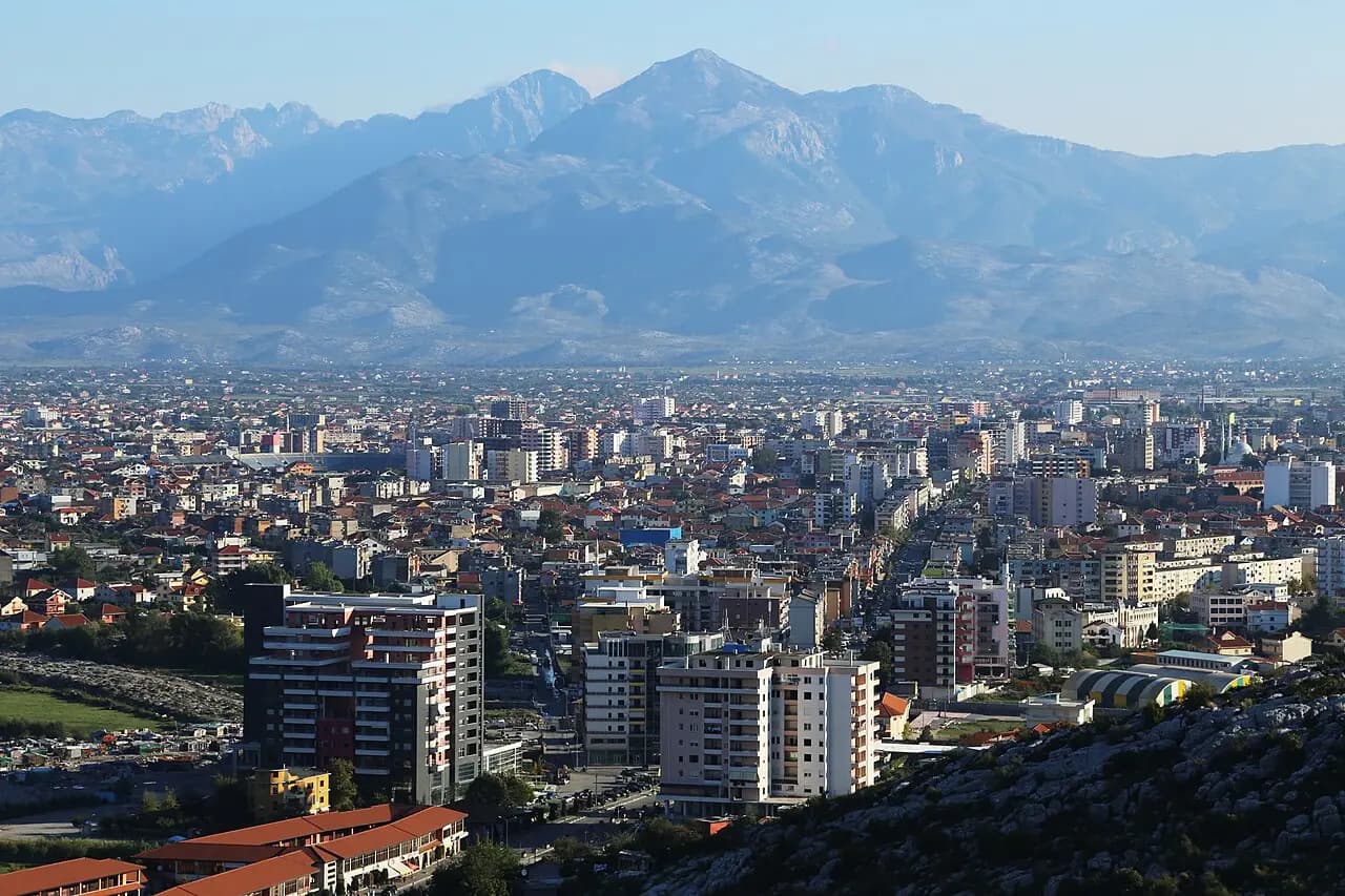 View from Rozafa Castle in Albania