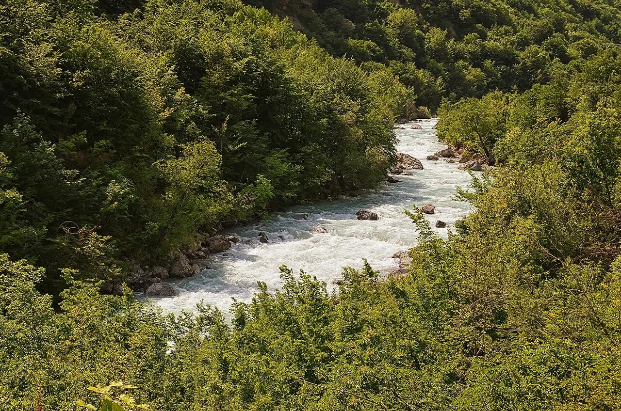 River Valbona near Këlcyrë (Koçanaj), Tropojë, Albania